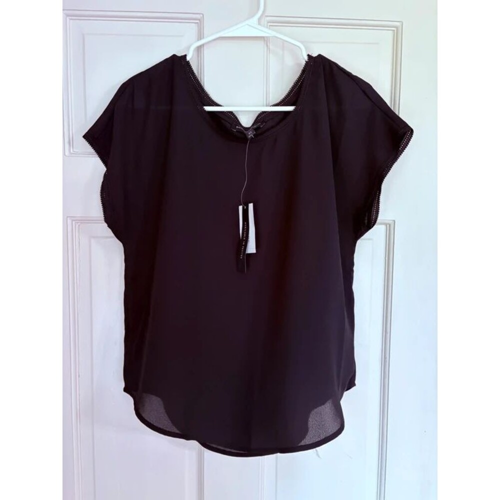 Banana republic xs black chiffon blouse nwt
